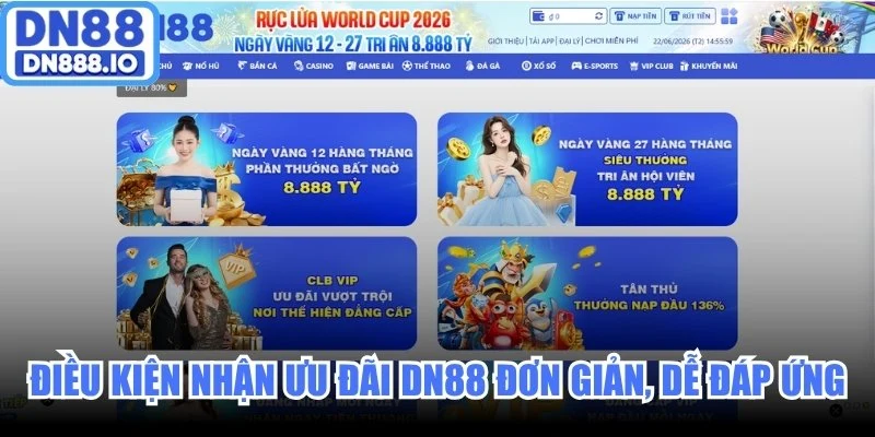 Điều kiện nhận ưu đãi DN88 đơn giản, dễ đáp ứng